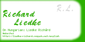 richard liedke business card