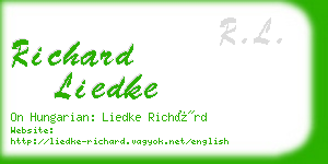 richard liedke business card